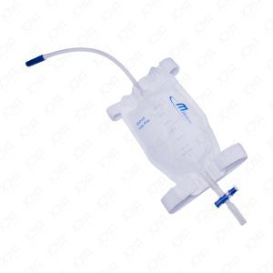 Leg Bag T-TAP Non-Return Valve Long Tube with Bonded Step Connector and Silicone Straps