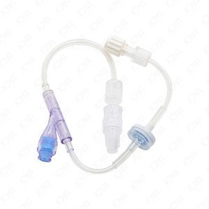 Minimum Volume Extension Set with Needleless Access Site Female Luer Lock to Male Luer Lock and RC Non-Return Valve