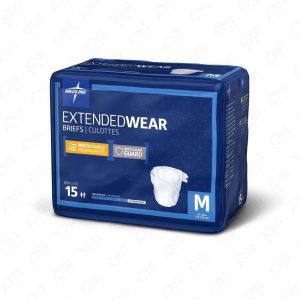 Medline Extended Wear Briefs Medium