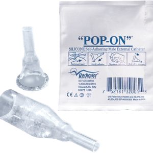 Male External Catheter Pop-On Adhesive Band Silicone Medium