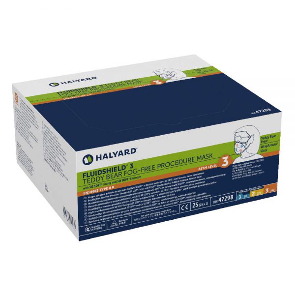 Halyard Fluidshield Level 3 Surgical Mask Teddy Bear