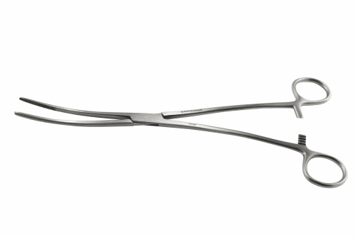 Armo Uterine Forceps Bozemann dressing serrated curved 25cm