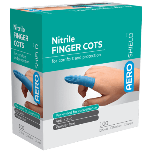 AeroShield Nitrile Finger Cots Large