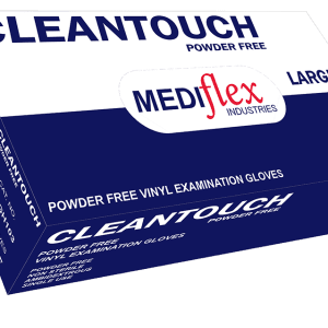 Cleantouch Powder Free Clear Vinyl Examination Large Gloves