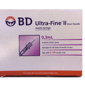 BD Insulin Syringe 31G X 8mm 0.3ml