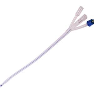 3-Way Foley Catheter Standard Tip 43cm with 60mL Balloon 24fr Blue Sterile