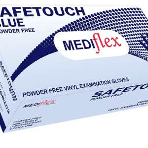 Safetouch Blue Powder Free Vinyl Large Examination Gloves