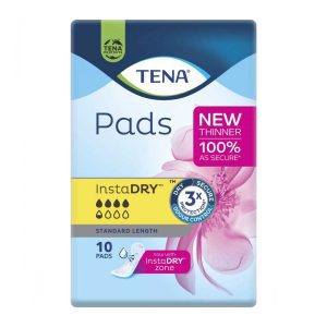Tena Instadry Standard Length Pads 310x121mm