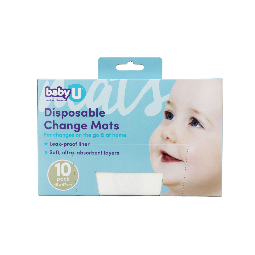 Baby U Disposable Change Mats 10pk