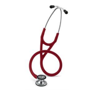 3M Littmann Cardiology IV Stethoscope With High Polish Mirror-Finish Chestpiece And Stem; Burgundy Tube And Stainless Headset
