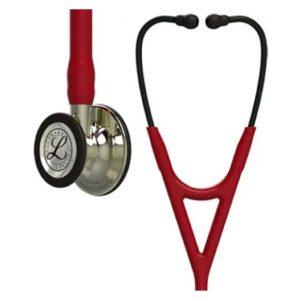 3M Littmann Cardiology IV Stethoscope With High Polish Champagne-Finish Chestpiece And Stem; Burgundy Tube And Smoke Headset