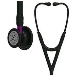 3M Littmann Cardiology IV Stethoscope With Special Edition Black-Finish Chestpiece; Black Tube; Violet Stem And Black Headset