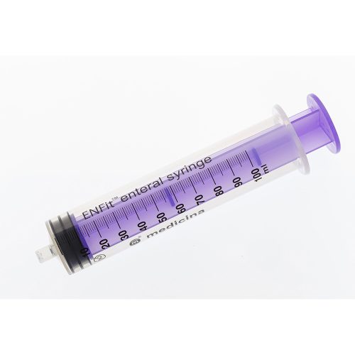 Medicina 100ml Purple Single Use ENFit Syringe