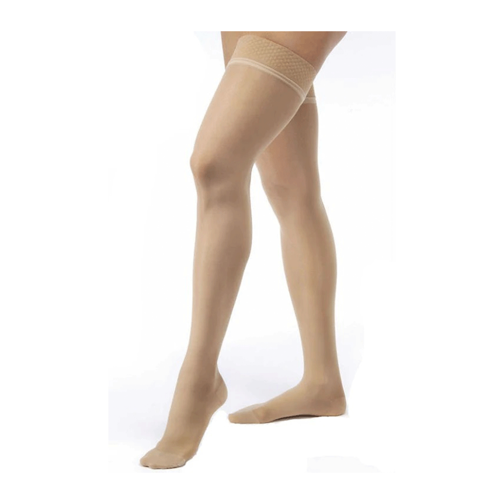 JOBST Ultrasheer Sensitive Thigh High Closed Toe Large Natural 15-20mmHg