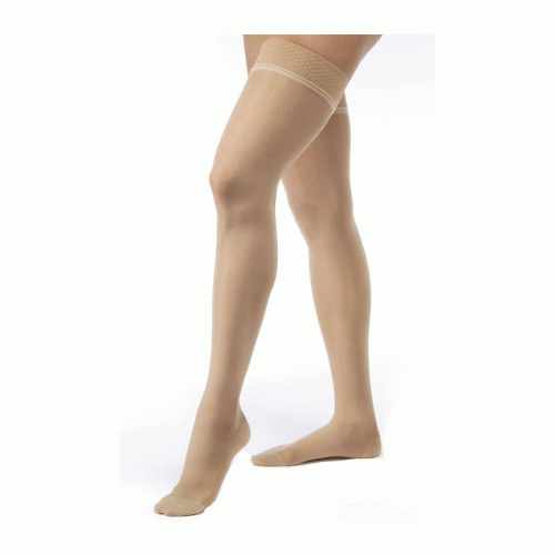 JOBST Ultrasheer Sensitive ThighHigh Closed Toe Medium Natural 15-20mmHg