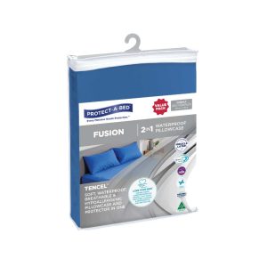 Protect-A-Bed Fusion Waterproof Pillowcase-Twin Pack Standard 48x73cm Cobalt-46071