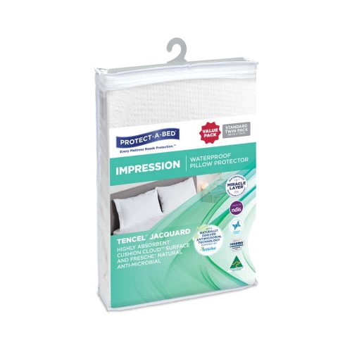 Protect-A-Bed® Impression TENCEL™ Waterproof Pillow Protector Twin Standard Pack 48x73cm-43026