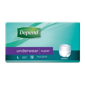 DEPEND® Underwear Super Unisex 97-127cm Large 1450mL White