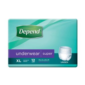 DEPEND® Underwear Super Unisex 122-162cm X-Large 1450mL White