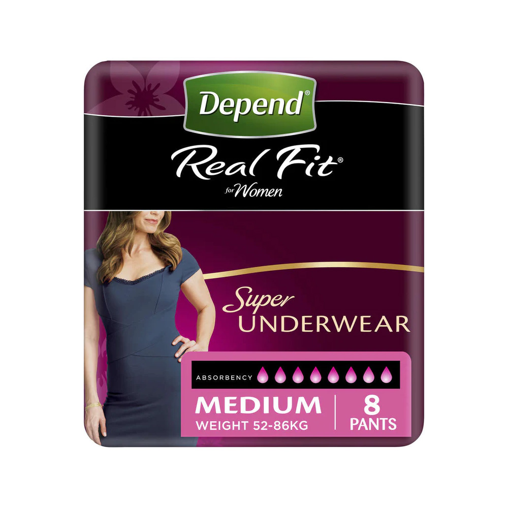 Depend Real Fit Women Underwear Super Medium 71-102cm-1320mL
