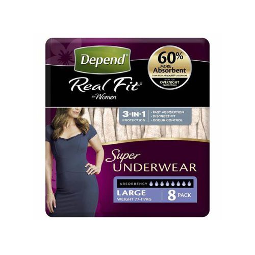 Depend Real Fit Women Underwear Super Large 97-127cm 1320mL
