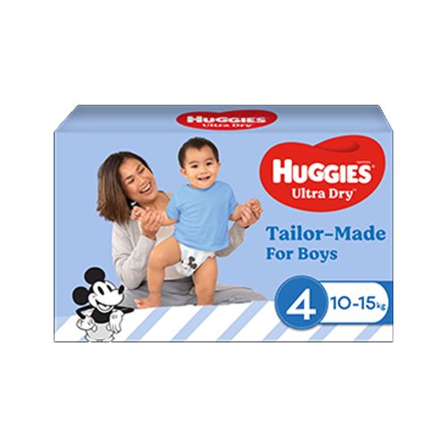 Huggies UltraDry Nappies Toddler Convenience Size 4 Boy 10-15 Kg