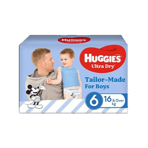 Huggies UltraDry Nappies Junior Convenience Size 6 Boy 16kg+