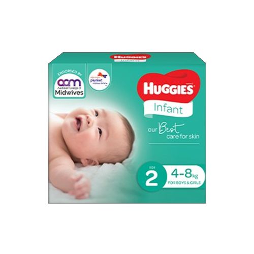 Huggies Ultimate Nappies Infant Jumbo 4-8 kg Size 2 Unisex