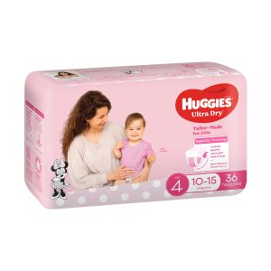 Huggies UltraDry Nappies Toddler Bulk Size-4 Girl 10-15 Kg