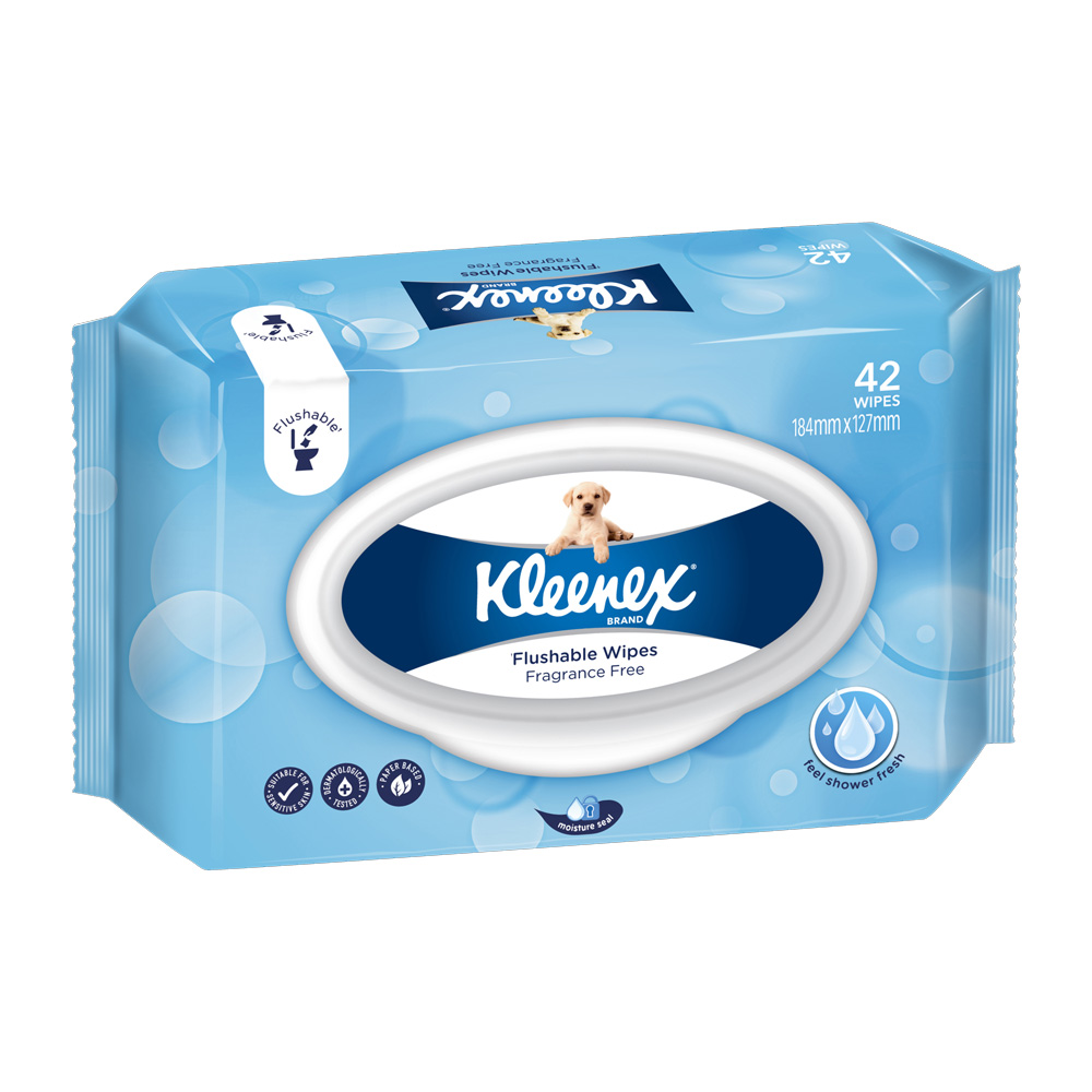 Kleenex Flushable Wipes Fragrance-Free