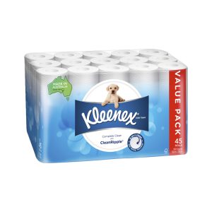 Kleenex Toilet Tissue Complete Clean White
