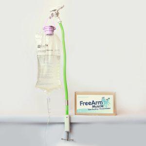 FreeArm Muscle Green Tube Feeding and Infusion Holder