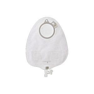 "Alterna Urostomy 2-Piece Multi Chamber System, Anti reflux valve, Maxi 470ml, Pre-cut 50mm, with fold up outlet, White"