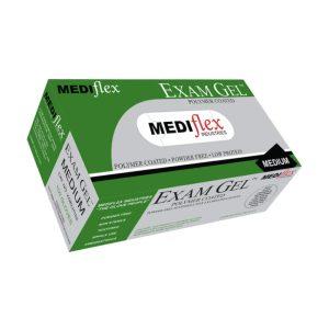 Mediflex Exam Gel Powder Free Latex Medium Gloves