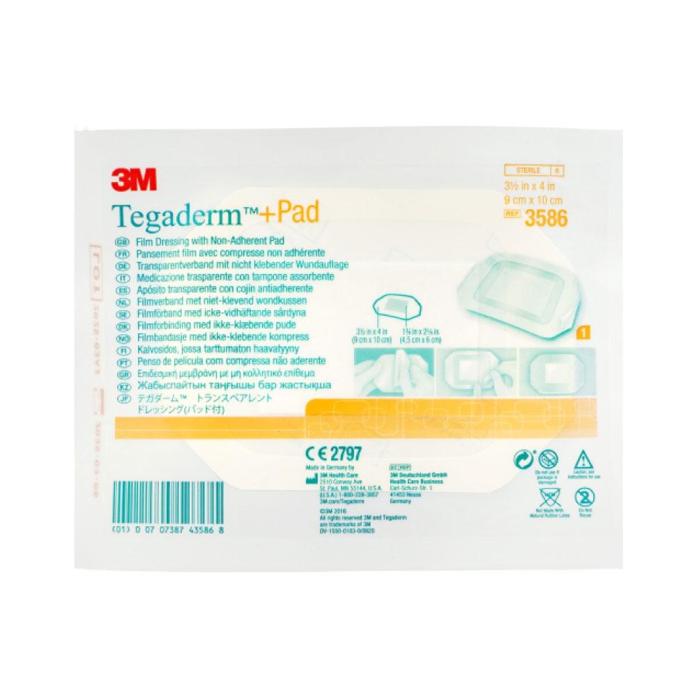 3M Tegaderm +Pad Film Dressing with Non-Adherent Pad 9cmx10cm