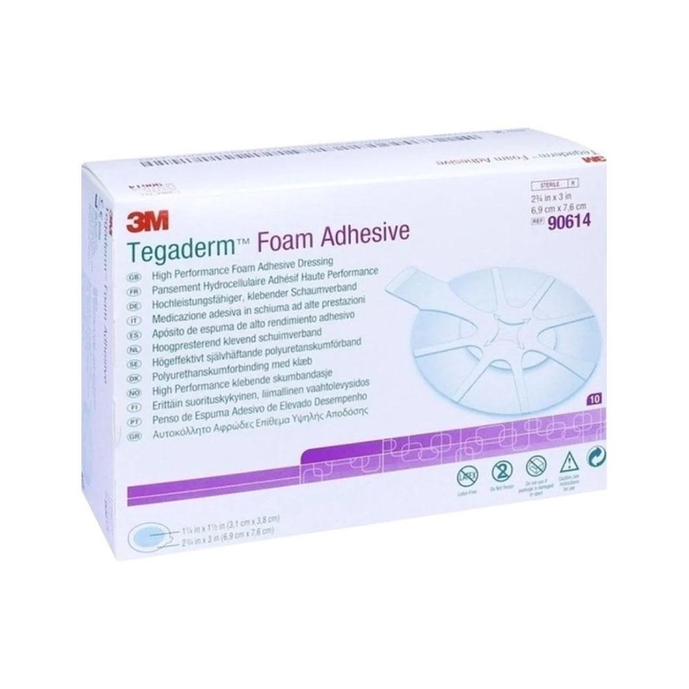 "3M Tegaderm High Performance Foam Adhesive Dressing, Mini Oval, 7cm x 7.6cm"