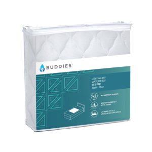 Buddies Light And Easy Waterproof Bed Pad Single 86x90cm 1800ml White