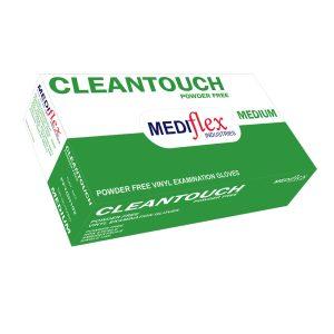Cleantouch Powder Free Clear Vinyl Examination Medium Gloves