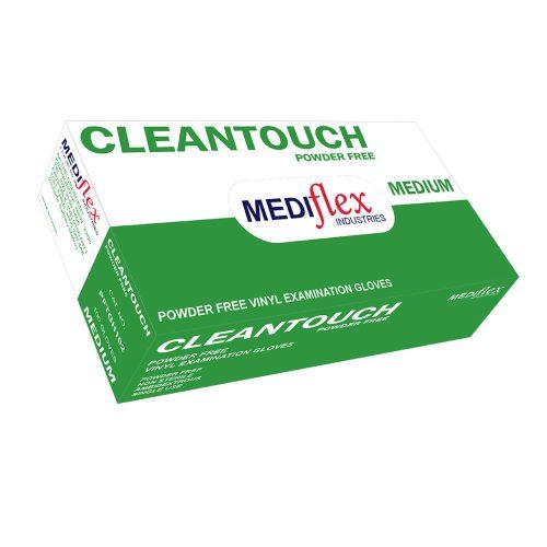 Cleantouch Powder Free Clear Vinyl Examination Medium Gloves