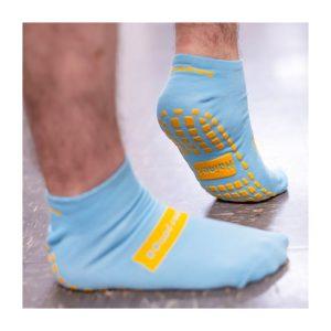 SallySock Non-Slip Patient Socks Large Yellow Grips L:24cm x W:9cm