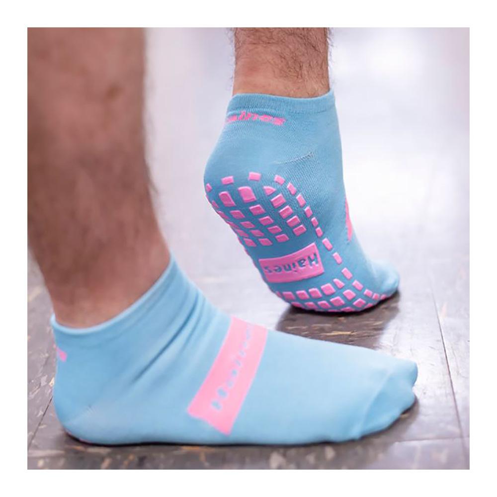 SallySock Non-Slip Patient Socks Medium Pink Grips L:22cm x W:9cm