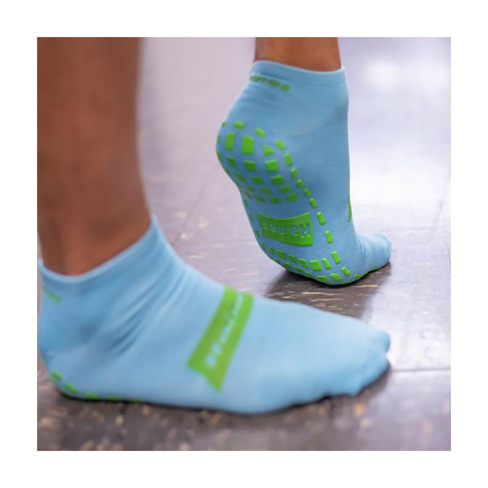 SallySock Non-Slip Patient Socks XLarge Green Grips. L:26cm x W:9cm