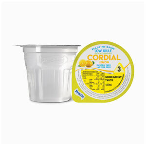 Precise Ready-To-Drink Low Joule Lemon Flavoured Cordial Level 3 Moderately Thick 185mL