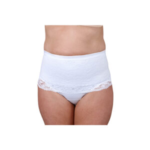 Suportx Female Hernia Support Girdles with Lace Low Waisted White