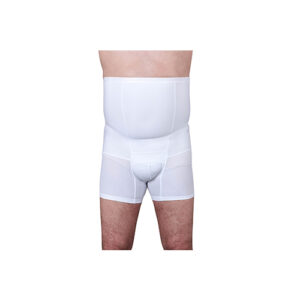 Suportx Male Hernia Support Girdles with Lace High Waisted White