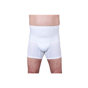 Suportx Male Hernia Support Girdles with Lace Low Waisted White