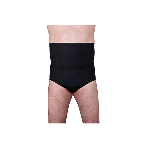 Suportx Male Hernia Support Girdles Briefs X-Large High Waisted 118-131cm  Black