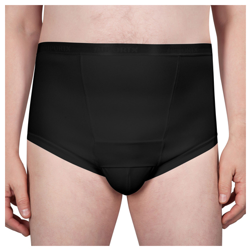 Suportx male Hernia Support Girdles without Lace Low Waisted Black
