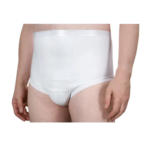 Suportx male Hernia Support Girdles without Lace Low Waisted White