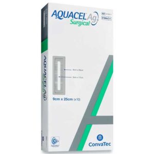 Aquacel Ag Surgical Cover Dressing Waterproof 9x25cm